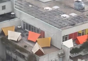 Šatori na terasi u Lubljani