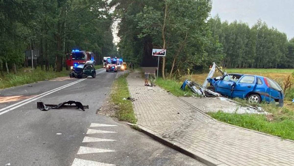 Wypadek Opla z Toyotą