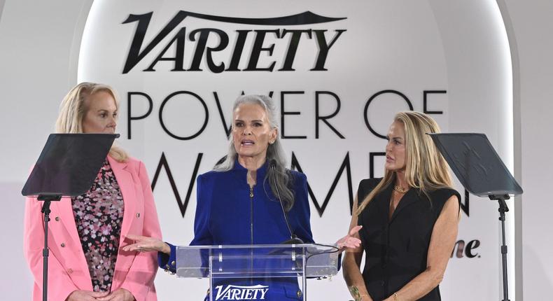 Tanya Brown, Denise Brown, and Dominique Brown speak onstage during Variety's Power of Women event in New York on May 2, 2024.Bryan Bedder/Getty Images