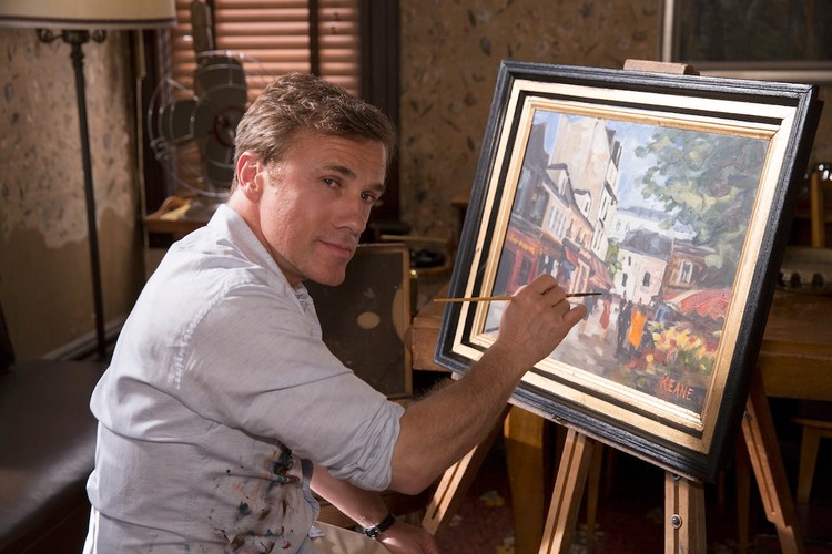 Christoph Waltz jako malarz-oszust Walter Keane, który przywłaszczył sobie prace żony