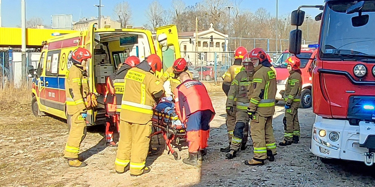 Wypadek na budowie w dawnej fabryce w Łodzi