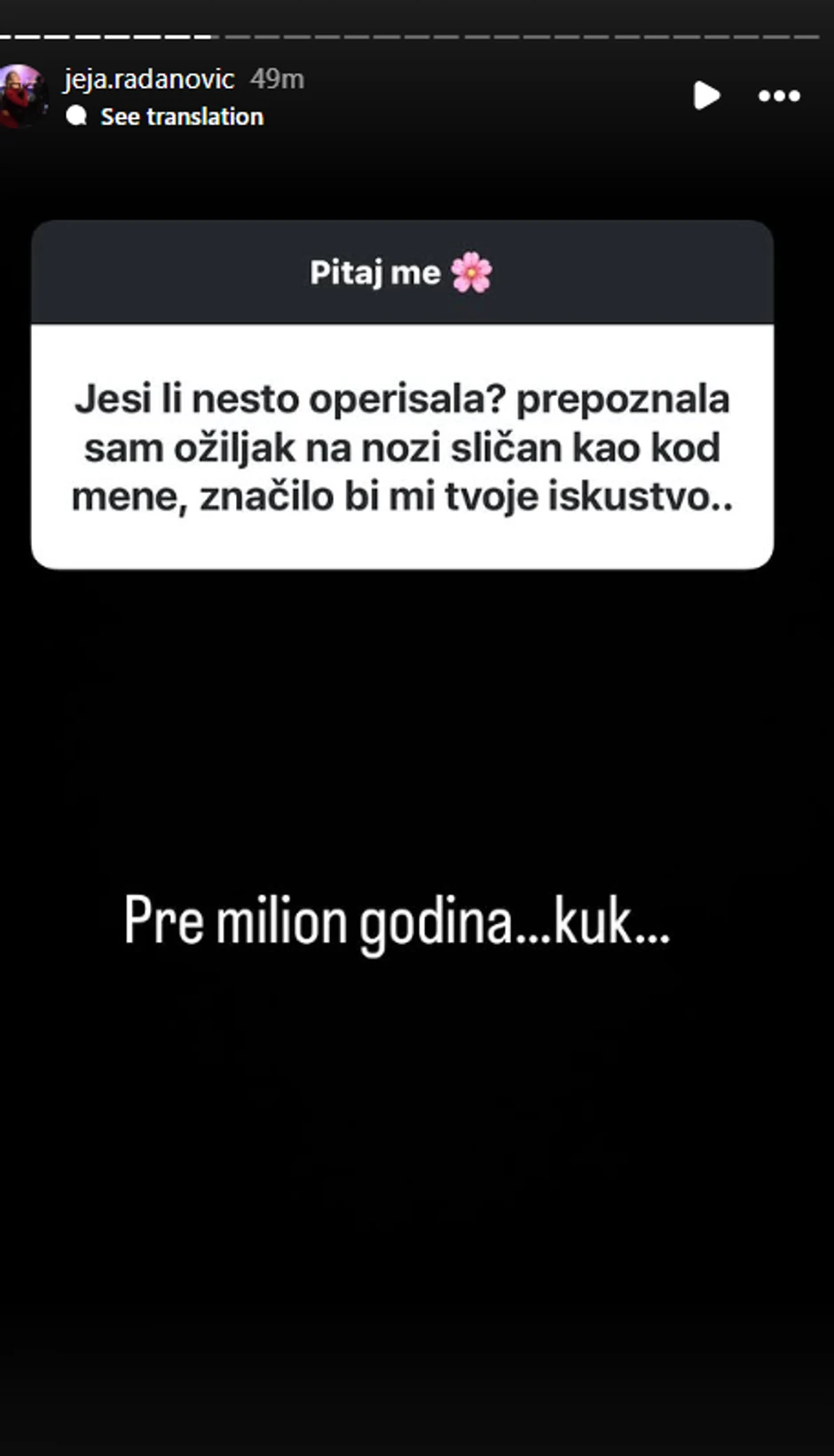 Jelena Radanović o operaciji kuka