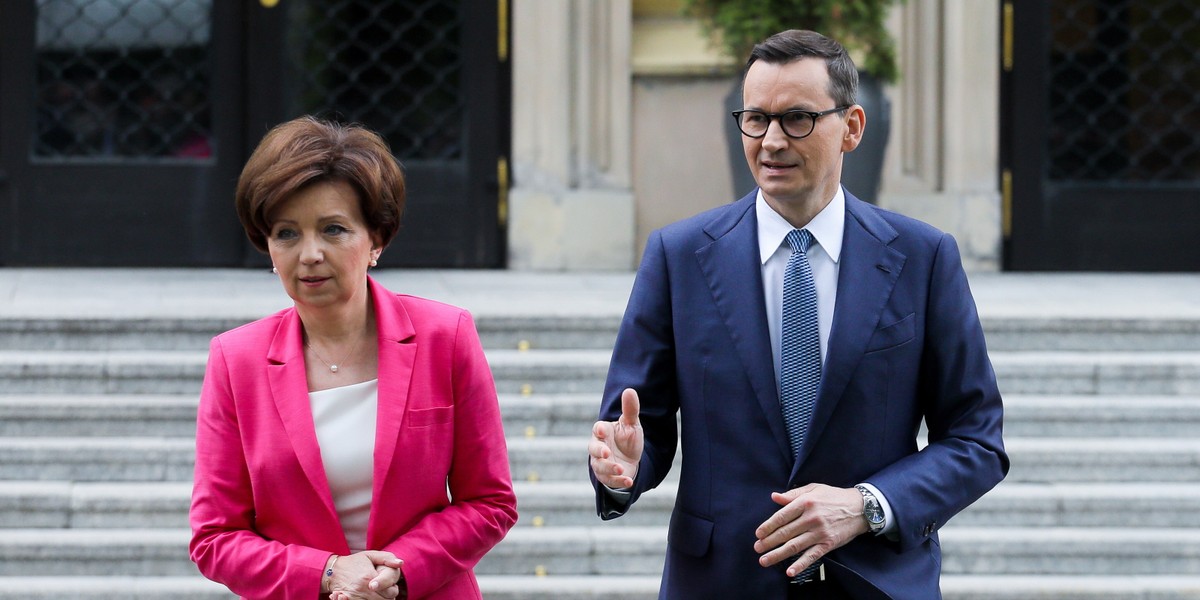 Mateusz Morawiecki i Marlena Maląg