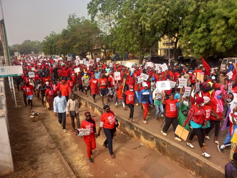Demonstration against the Constitution