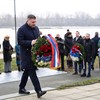 Nikola Nikodijević položio je venac na spomenik "Menora u plamenu” na Dunavskom keju