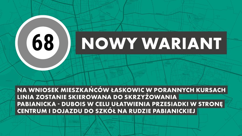 Zmiany tras autobusów i tramwajów MPK w Łodzi 2018