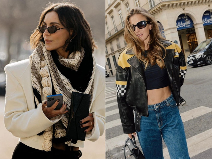 Anna Lewandowska i Sara Boruc - Paris Fashion Week. Panie nawet kilka razy dziennie zmieniają stylizacje i uczestniczą w kilku pokazach.
