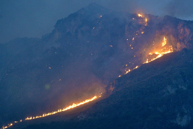 Ogień w okolicach Palermo
