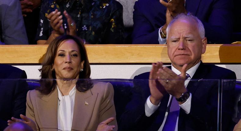 Kamala Harris and her running mate Tim Walz have had a historically limited media presence so far.KAMIL KRZACZYNSKI/Getty Images