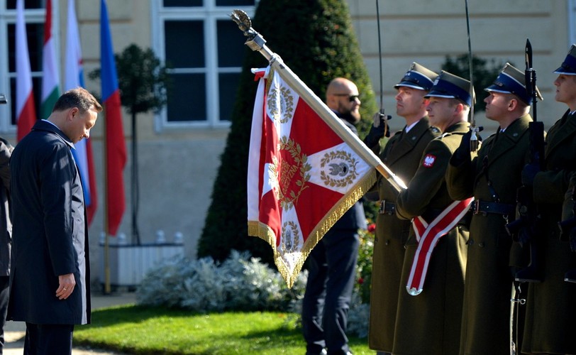 PREZYDENCI PAŃSTW GRUPY WYSZEHRADZKIEJ NA ZAMKU W ŁAŃCUCIE