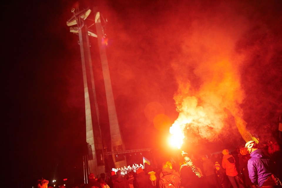 Wiec solidarności z narodem ukraińskim w Gdańsku