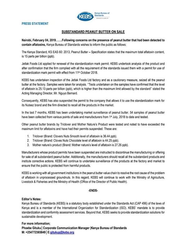 Why Peanut Butter will be history in Kenyan households Daily Active