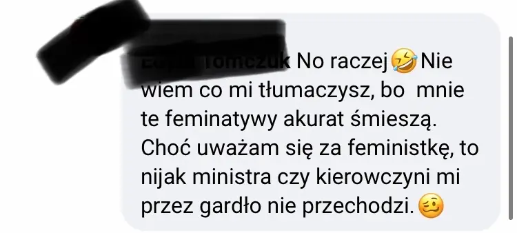 Reakcje na feminatywy w artykułach