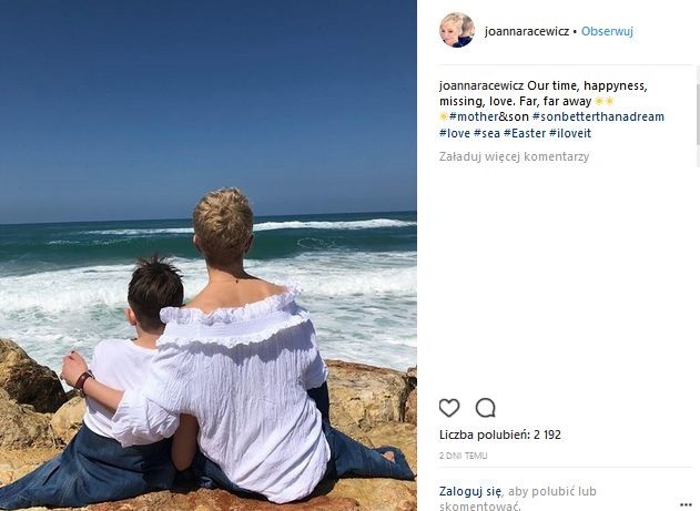 Joanna Racewicz z synem w Jerozolimie