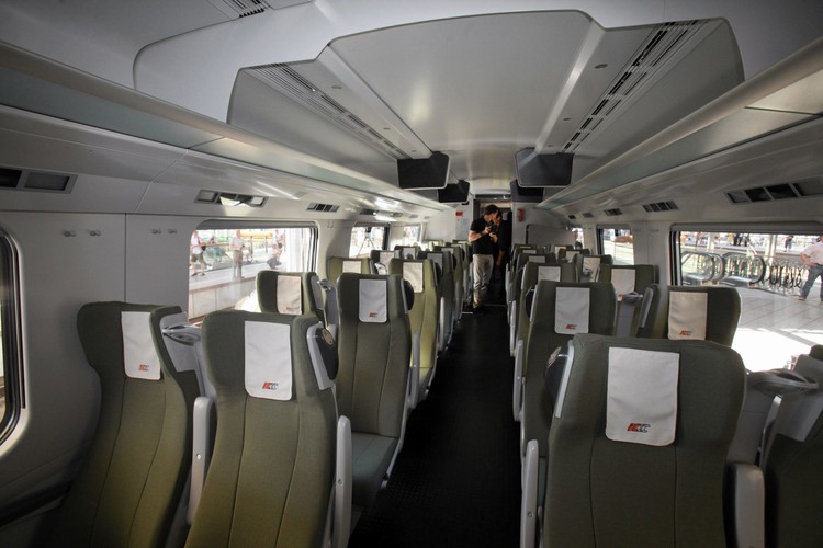Wnętrze pociągu Pendolino