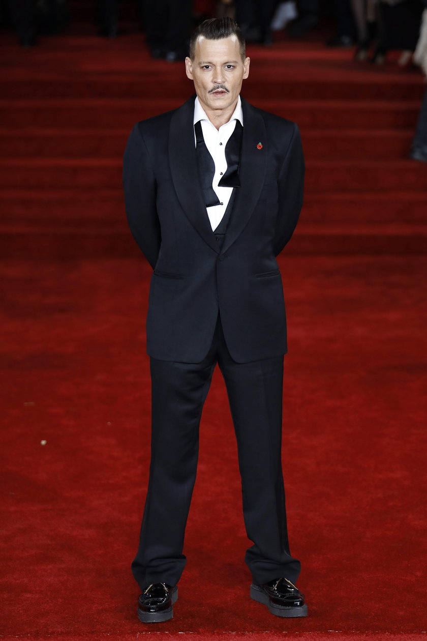 Johnny Depp na premierze filmu "Morderstwo w Orient Expressie"