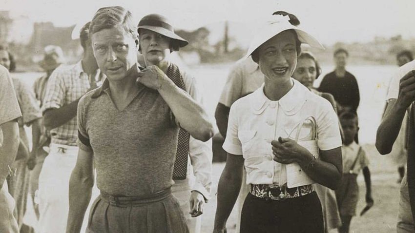 Wallis Simpson z Edwardem VIII na wakacjach w Jugosławii (1936) -  domena publiczna