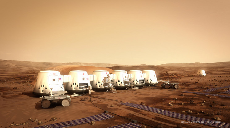 2028-tól ilyen telepeken
élhetnek a Marson az emberek