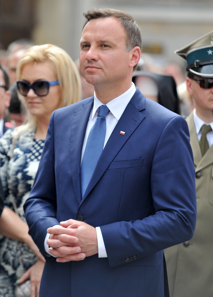 Andrzej Duda na procesji Bożego Ciała w Krakowie