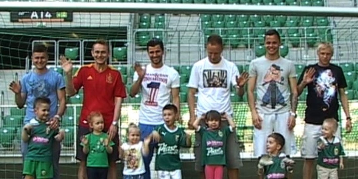 dzieci piłkarzy Śląska Wrocław odwiedziły stadion