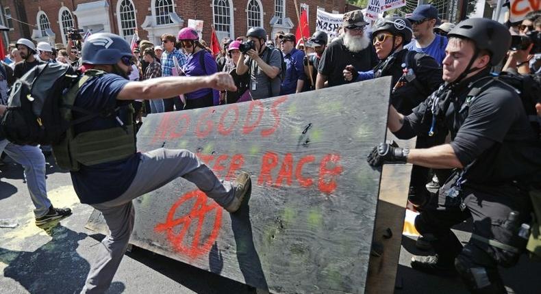 The Unite the Right rally in Charlottesville, Virginia in August 2017 was the largest extreme-right gathering in the United States in decades, drawing numerous neo-Nazi and white supremacist groups -- and thousands of anti-extremism activists