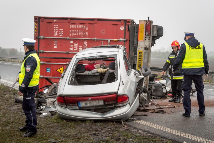 Wypadek na autostradzie A1