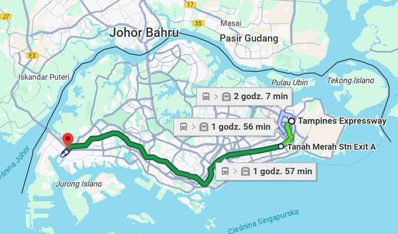 Singapur to niewielkie państwo. Przejazd z jednego krańca na drugi zajmuje ok. 2 godzin.