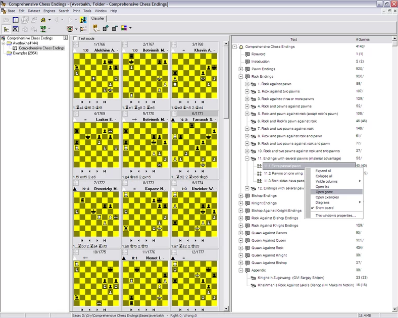 E-book poświęcony końcówkom w interfejsie programu Chess Assistant