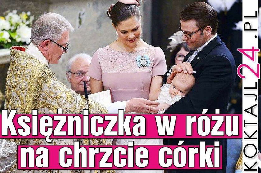 Księżniczka w różu na chrzcie córki