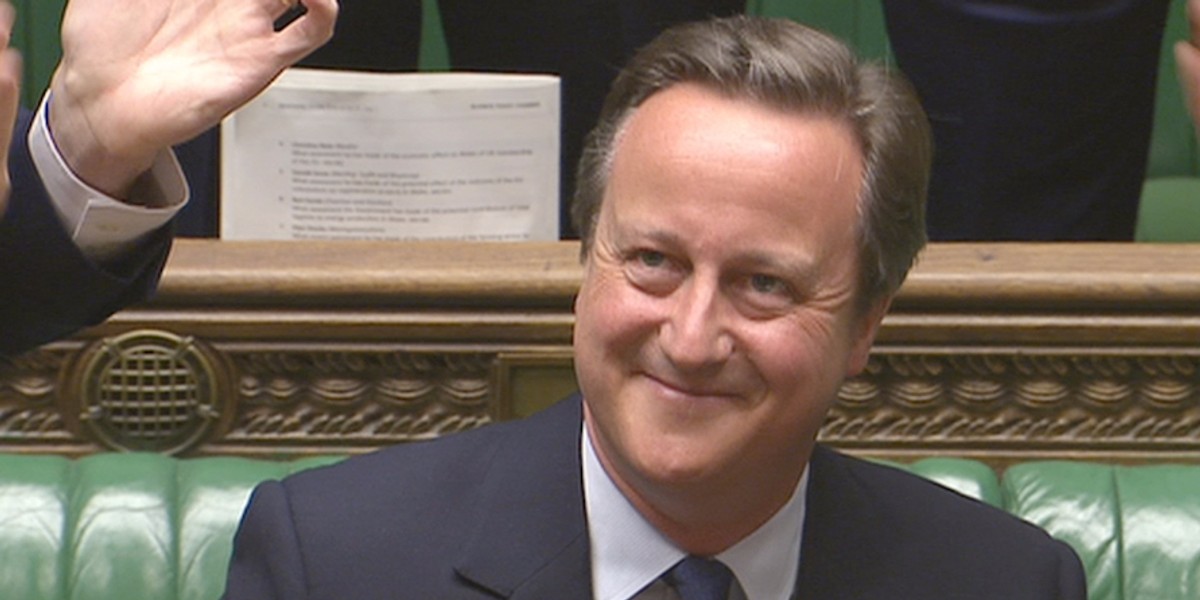 David Cameron jokes that he doesn't have to listen to 'wiretaps of Donald Trump' anymore