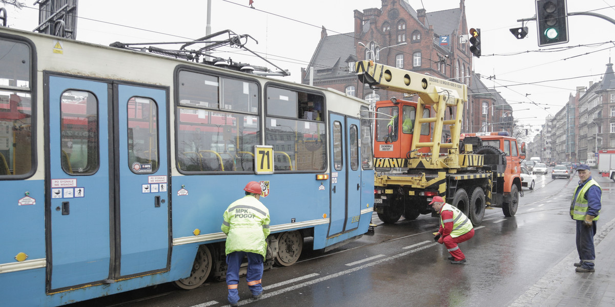 Tu wykolejają się tramwaje