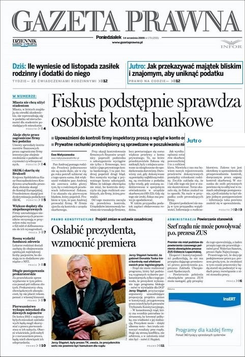 Okładka Dziennika Gazety Prawnej