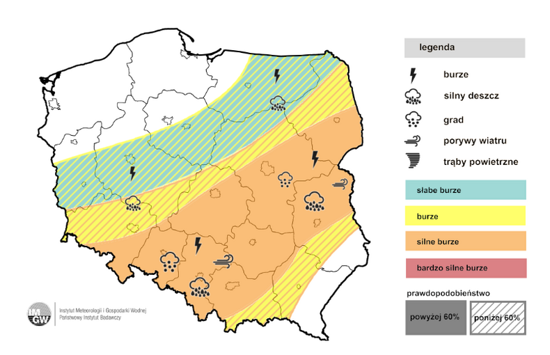 Prognoza burz na środę