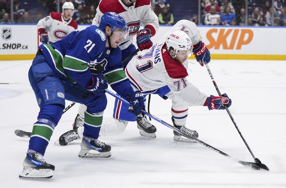 Zápas NHL: Vancouver Canucks - Montreal Canadiens.