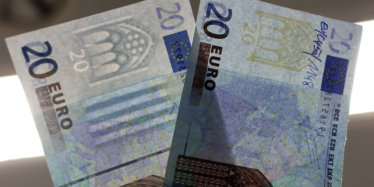 Fałszywe banknoty o nominale 20 euro należą do najczęściej występujących w Polsce