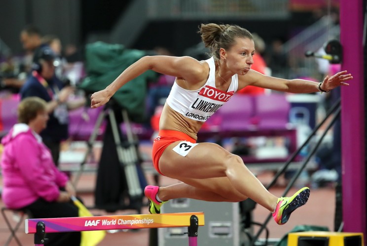 Joanna Linkiewicz w biegu eliminacyjnym na 400 m