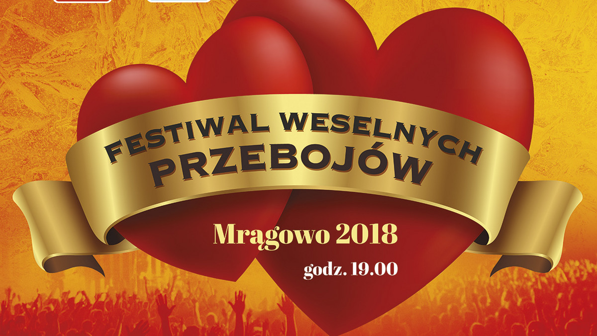 Festiwal Weselnych Przebojów coraz bliżej. 17. i 18. sierpnia w Mrągowie na scenie amfiteatru wystąpią gwiazdy, których utwory wpisały się w stały repertuar każdego wesela, m.in. Sławomir, Brathanki, Urszula, Vox, Czadoman, Majka Jeżowska i wielu innych. Telewizja Polsat wyemituje transmisję live z wydarzenia.