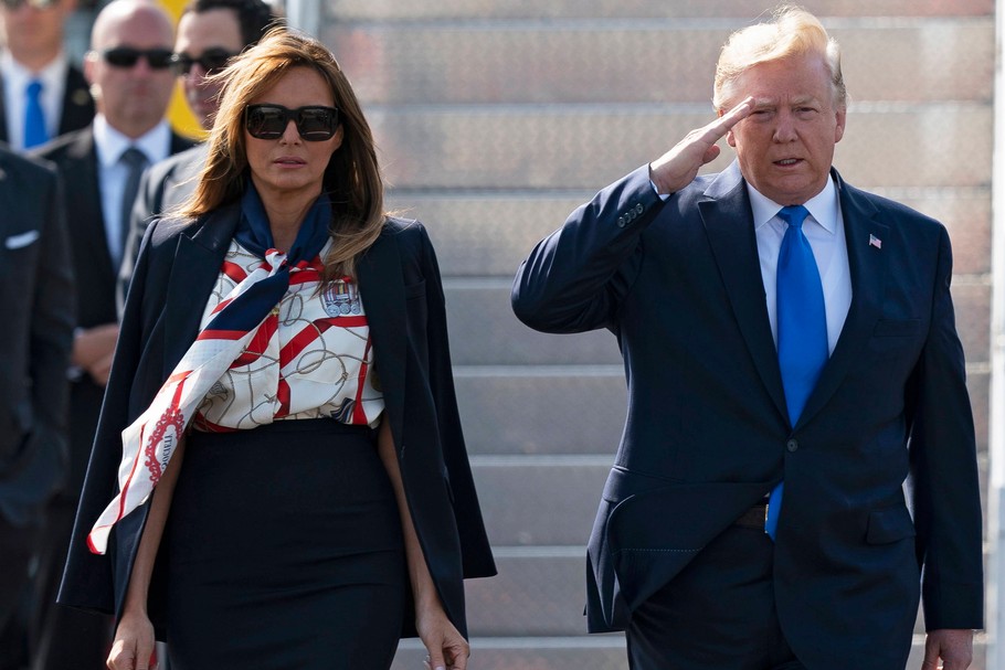 Donald i Melania Trump rozpoczął wizytę w Wielkiej Brytanii, z której uda się do Irlandii i Francji.