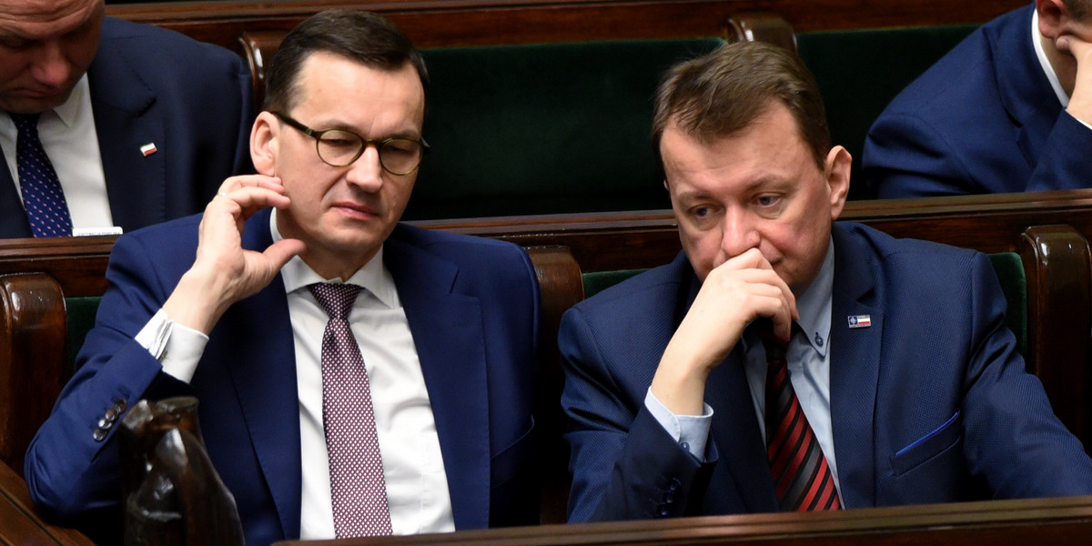 Mateusz Morawiecki i Mariusz Błaszczak