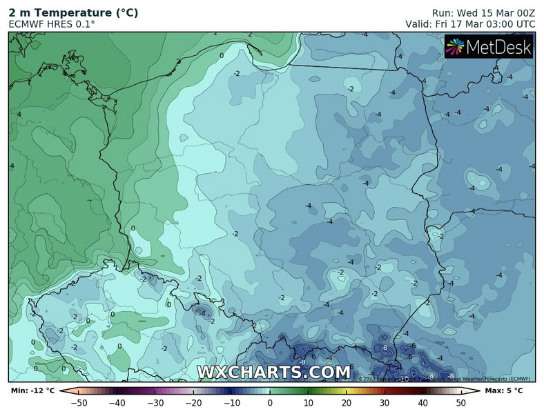 Poranek niemal wszędzie przyniesie mróz