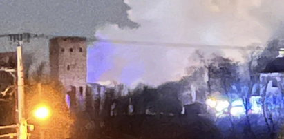 Pożar na zamku w Czersku. Przerażający widok