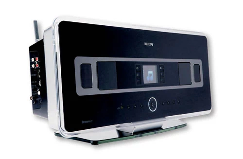 Sieciowy odtwarzacz audio Philips WACS 7500 (cena - około 3000 złotych) pozwala odtwarzać muzykę z wbudowanego dysku twardego