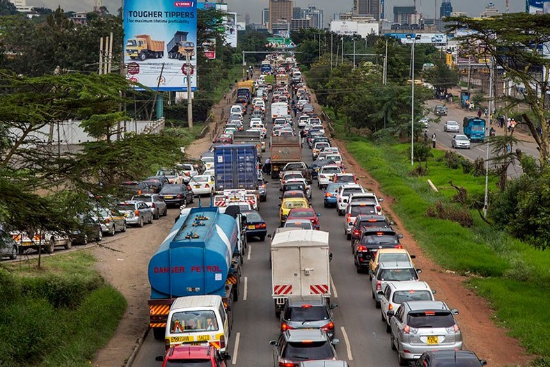 Traffic in Nairobi Kenya