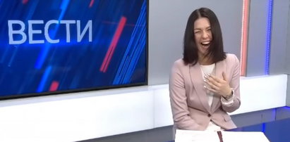 Wpadka prezenterki reżimowej telewizji. Nie wytrzymała ze śmiechu