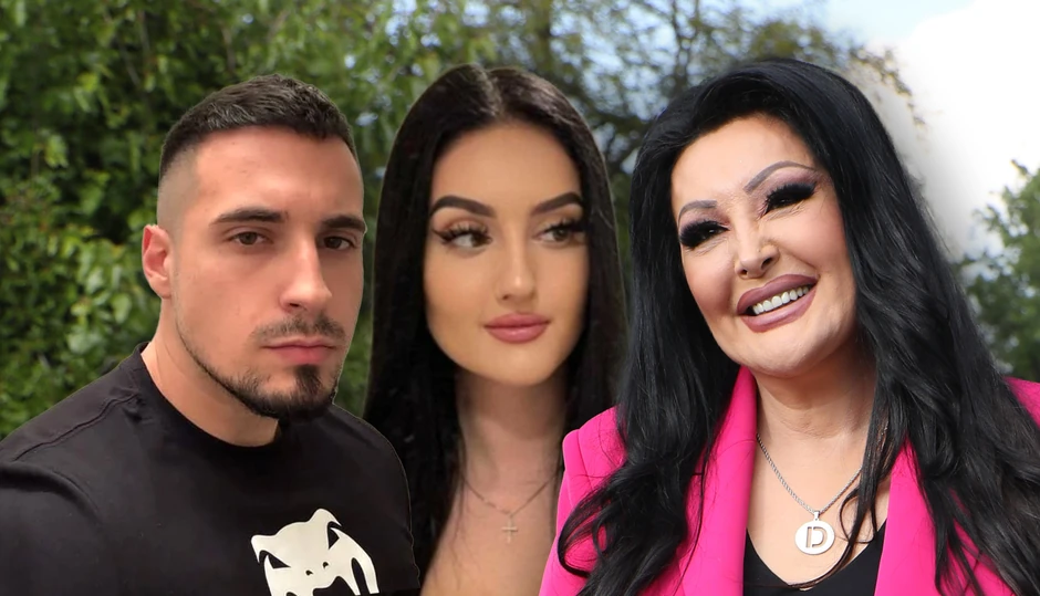 Dragana Mirković sa ćerkom i sinom