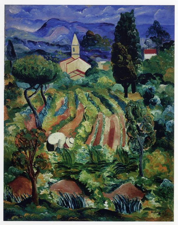 Ogród w Prowansji (1919), olej na płótnie