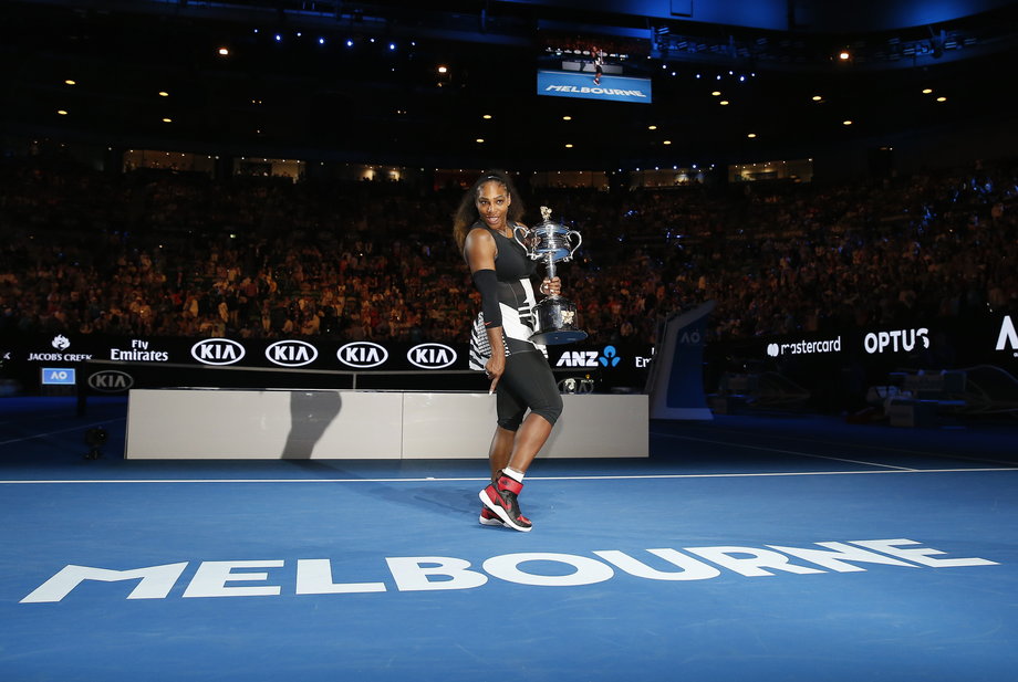 Serena Williams wears Air Jordans at Australian Open.