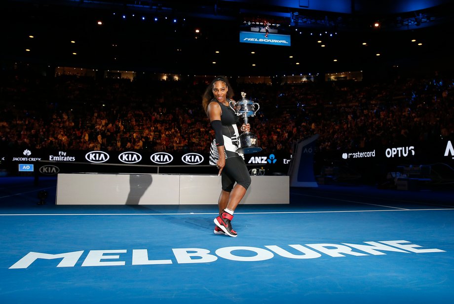 Serena Williams wears Air Jordans at Australian Open.