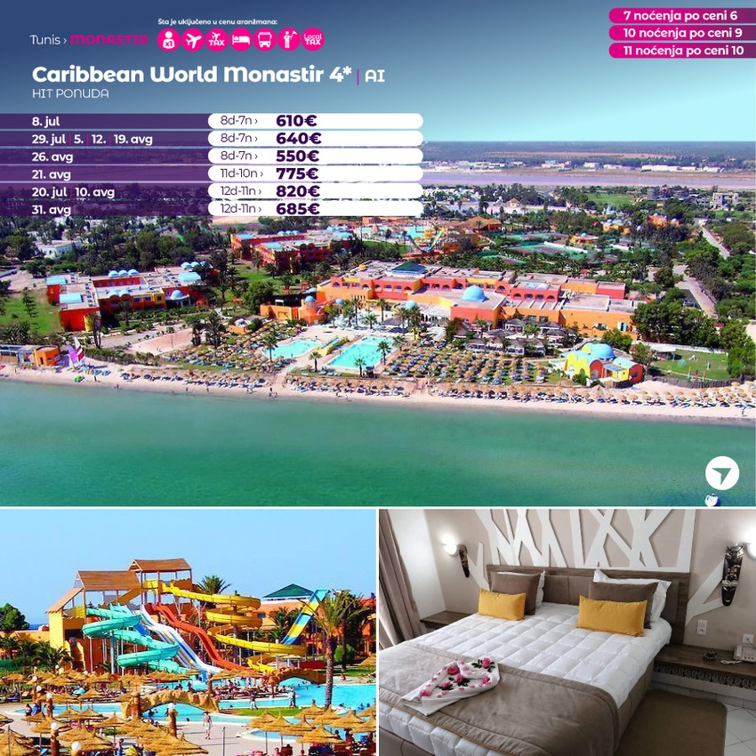 Caribbean World Monastir Hotel 3* Lux