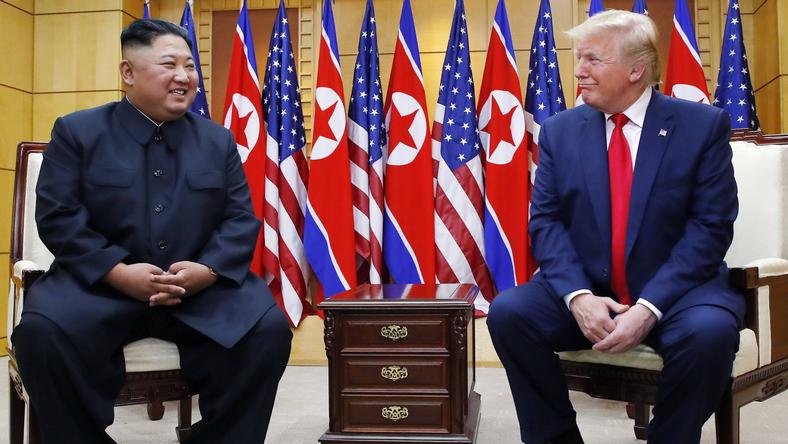 Prezydent USA Donald Trump i przywódca Korei Północnej Kim Dzong Un